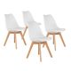 BOLZZ Napoli set 4 stolice white - BOLNAPCHAWHITS