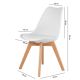 BOLZZ Napoli set 4 stolice white - BOLNAPCHAWHITS