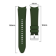 Narukvica clasic za smart watch Samsung 4, 5 20mm maslinasta - 213874