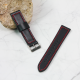 Narukvica elegant kozna za smart watch 22mm crno crvena - 211958