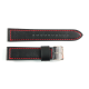 Narukvica elegant kozna za smart watch 22mm crno crvena - 211958