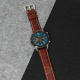 Narukvica elegant relief kozna za smart watch 22mm tamno braon - 91075