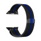 Narukvica metalik za Apple watch 42mm crno plava - 85352
