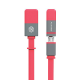 Nillkin USB kabel Plus II 2u1 (Lightning/ Micro) 1,2m pink. - 009216