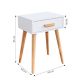 MODERNHOME Noćni stočić 1 fioka deva bela - WYJ-085 WHITE