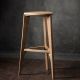 MEDA FURNITURE Drvena barska stolica Hrast ravna - HrastRavTer35
