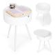 MODERNHOME Okrugli stočić sa uklonivim poklopcem - CT3022 WHITE