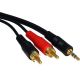 FAST ASIA Kabl audio 3.5mm - 2xRCA 3m crni - OST01199