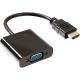 E-GREEN Adapter HDMI (M) - VGA D-sub (F) crni - OST03387