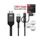 FAST ASIA Kabl HDMI 2K na (Micro+Tip C+Iphone) povezuje TV+mob 2m - OST05467