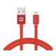 SWISSTEN Data kabl tekstil USB na iPhone 1.2m crveni - OST05477