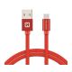 SWISSTEN Data kabl tekstil USB na TIP C 1.2m crveni - OST05488