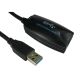 E-GREEN Kabl sa pojačivačem 3.0 USB A (M) - USB A (F) 5m crni - OST05598