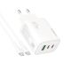 MOXOM Kućni punjač MX-HC158 QC3.0 65W Type-C na Type-C, bela - P1131