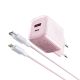 MOXOM Kućni punjač MX-HC206 18W FAST Type C na lightning, roza - P1257