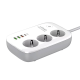 Pametni produzni kabel LDNIO SEW3452 3xutičnice + 3xUSB + 1xUSB-C bela - 613488
