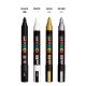 Uni marker set Posca PC-5M 4/1  crni,beli,srebrni i zlatni - 67846