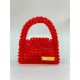 AZIBI Ženska torba od kristalnih perli Piccolina, crvena - 100-1-1-1-1-1