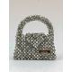 AZIBI Ženska torba od kristalnih perli Piccolina, siva - 101-1-1-1-1-1-1