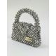 AZIBI Ženska torba od kristalnih perli Piccolina, siva - 101-1-1-1-1-1-1