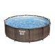 BESTWAY Okrugli bazen sa metalnim okvirom, merdevinama i filter pumpom 366x100cm Steel Pro MAX Ratan - 4046