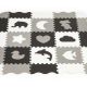 ECO TOYS Podne puzzle sa ogradom Grey&White, 25 delova - ECOEVA007