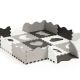 ECO TOYS Podne puzzle sa ogradom Grey&White, 25 delova - ECOEVA007