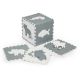 ECO TOYS Podne puzzle sa ogradom 151x151cm Grey&White animals, 36 delova - ECOEVA001