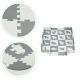 ECO TOYS Podne puzzle sa ogradom 151x151cm Grey&White animals, 36 delova - ECOEVA001