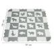 ECO TOYS Podne puzzle sa ogradom 151x151cm Grey&White animals, 36 delova - ECOEVA001