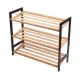 BOLZZ Polica za obucu 3 nivoa bamboo crna - EP2742350