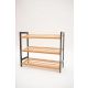 BOLZZ Polica za obucu 3 nivoa bamboo crna - EP2742350