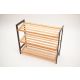 BOLZZ Polica za obucu 3 nivoa bamboo crna - EP2742350