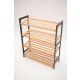 BOLZZ Polica za obucu 4 nivoa bamboo bela - EP2742356