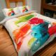 VIKTORIJA Posteljina Paint saten francuski ležaj - VLK000641