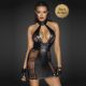 Powerwetlook seksi korset haljina - F238