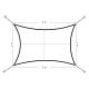 MULTIGARDEN Pravougaono solarno jedro za hlad 2x3m, siva - 19193G GRAY