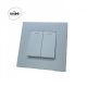 Wise Prekidač mehanički, 2 tastera, PVC mat panel PM8013 - PMK000136A00000