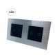Wise Modularni prekidači – 4 tastera – aluminijumski panel srebrno - crni - PMK000104A00000