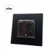 Wise Utičnica sa zaštitnim poklopcem 16A PVC mat panel crni - PMK000143A00000