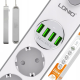 Produžni kabel LDNIO SE4432 4XUSb - 600663