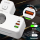 Produzni kabl LDNIO SE2337 2500W (lopov) EU 2 uticnice + 2xUSB QC3.0 18W, PD 20W beli - 219675
