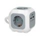 ORNO Produžni kabl sa 4 utičnice i 2xUSB 1.4m, belo/siva - ORNOR-AE-13144(GS)