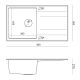 QUADRON Granitna sudopera Evan 111 HCQE8650U8_BS_P2O, crna - QU172
