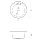 QUADRON Granitna okrugla sudopera Morgan 210 HB8301U5-BS_P2O, srebrna/steel - QU269