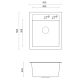 QUADRON Ugradna sudopera Johnny 100 GraniteQ HCQJ4350BEZK, krem - EP3191874