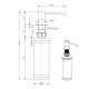 QQUADRON Set sudopera Ready smart, slavina Maggie i dozator TQ6244RSSZ, siva - QU587