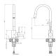 QQUADRON Set sudopera Ready smart, slavina Maggie i dozator TQ6244RSSZ, siva - QU587