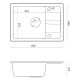 QQUADRON Set sudopera Ready smart, slavina Maggie i dozator TQ6244RSSZ, siva - QU587