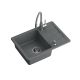 QQUADRON Set sudopera Ready smart, slavina Maggie i dozator TQ6244RSSZ, siva - QU587